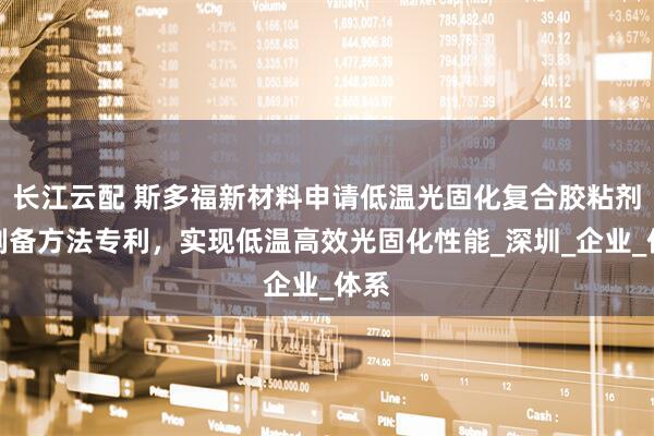 长江云配 斯多福新材料申请低温光固化复合胶粘剂及制备方法专利，实现低温高效光固化性能_深圳_企业_体系